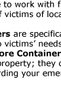 Emergency & Disaster Relief  Whether a disaster happens locally or nationally - like the Hurricane Katrina event, Quick Store Containers are  easy to deploy, visit our assembly page for details, and can play major role in local relief efforts and community
 responses. We are able to work with first responders and other health and human service agencies to meet short  and long-term needs of victims of local disasters.  Quick Store Containers are specifically designated to help victims of disasters. They can be allocated to agencies  that directly respond to victims’ needs such
as the American Red Cross, FEMA, National Guard and Salvation Army. For instance, Quick Store Containers can be used as temporary shelters for food and medical supplies or storage  of reclaimed personal property; they can be even used to protect people against direct impact of rain or sun.  For expert advice regarding your
emergency demands, contact us here, or give us a call at 1-800-354-9046 